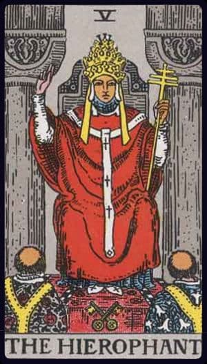 The Hierophant tarot card