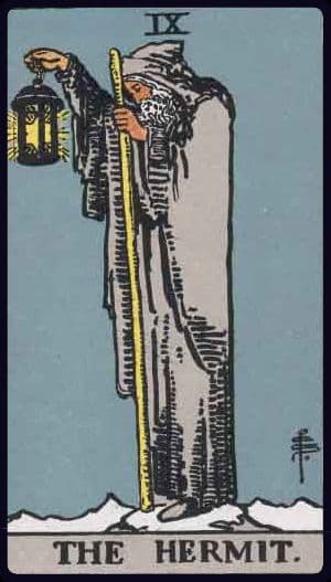 The Hermit from a Rider–Waite–Smith tarot deck