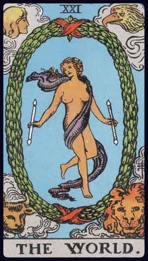 The World from a Rider–Waite–Smith tarot deck