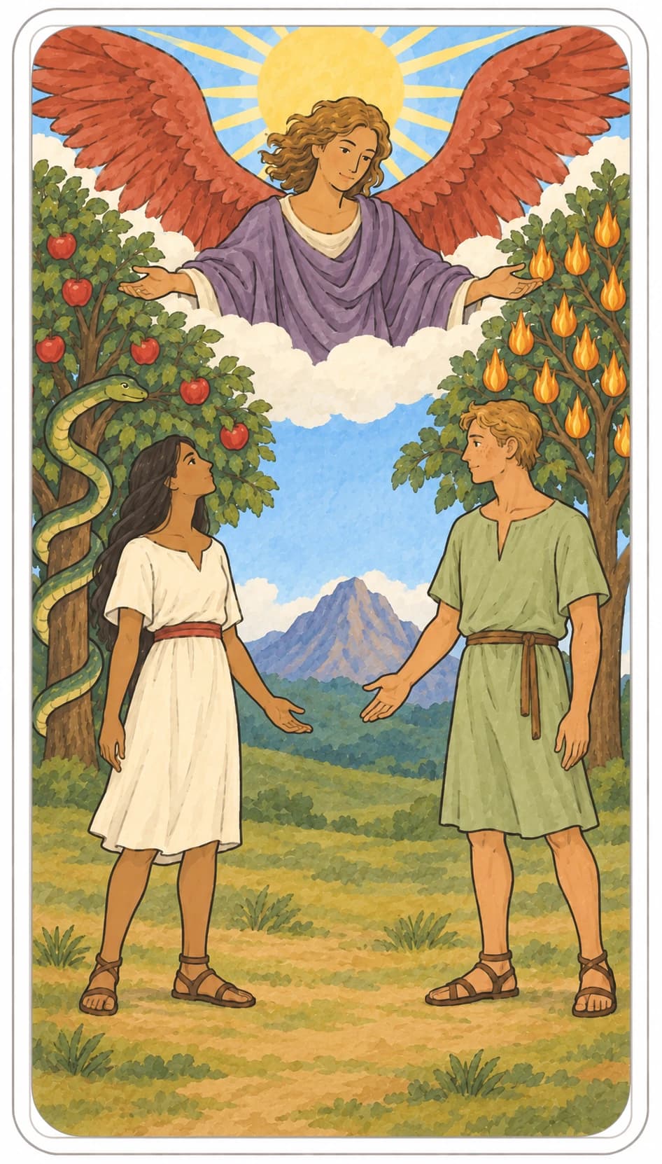 The Lovers tarot card