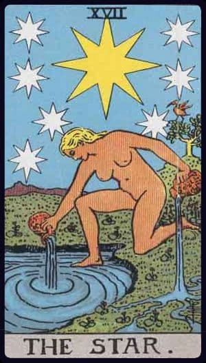 The Star from a Rider–Waite–Smith tarot deck