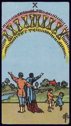 Carta de tarô: Dez de Copas