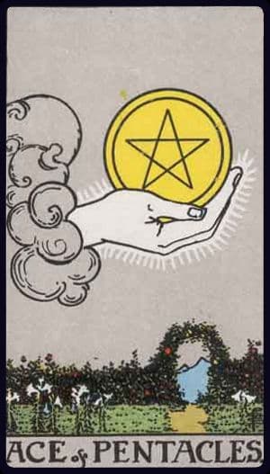 Ace of Pentacles · Rider–Waite–Smith imagery