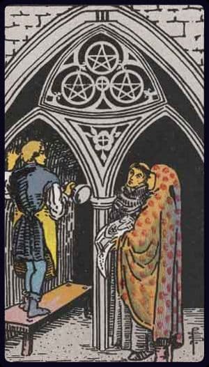 Carta de tarô: Três de Ouros