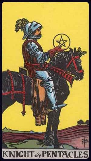 Carta de tarô: Cavaleiro de Ouros