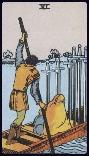 Carta de tarô: Seis de Espadas