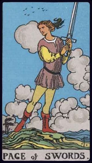 Carta de tarô: Pajem de Espadas