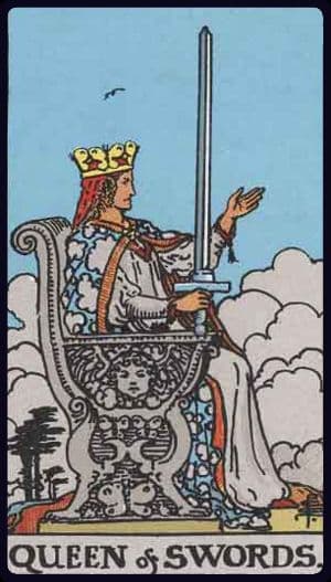 Carta de tarô: Rainha de Espadas