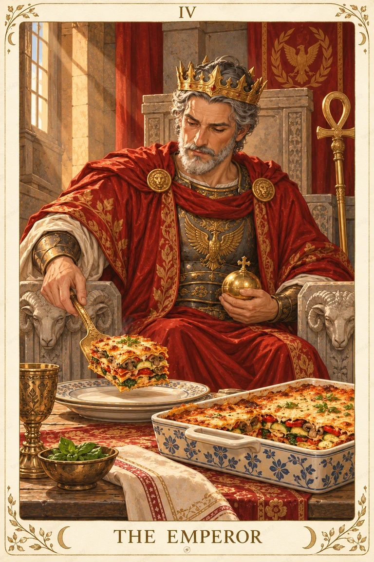 The Emperor · Tarot42 Food Tarot illustration