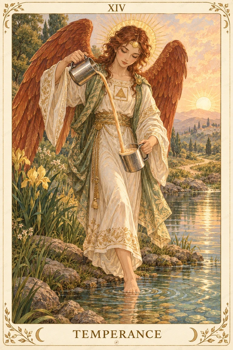 Temperance · Tarot42 Food Tarot illustration