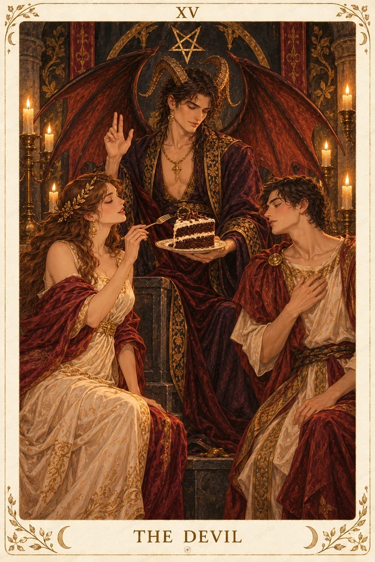 The Devil · Tarot42 Food Tarot illustration