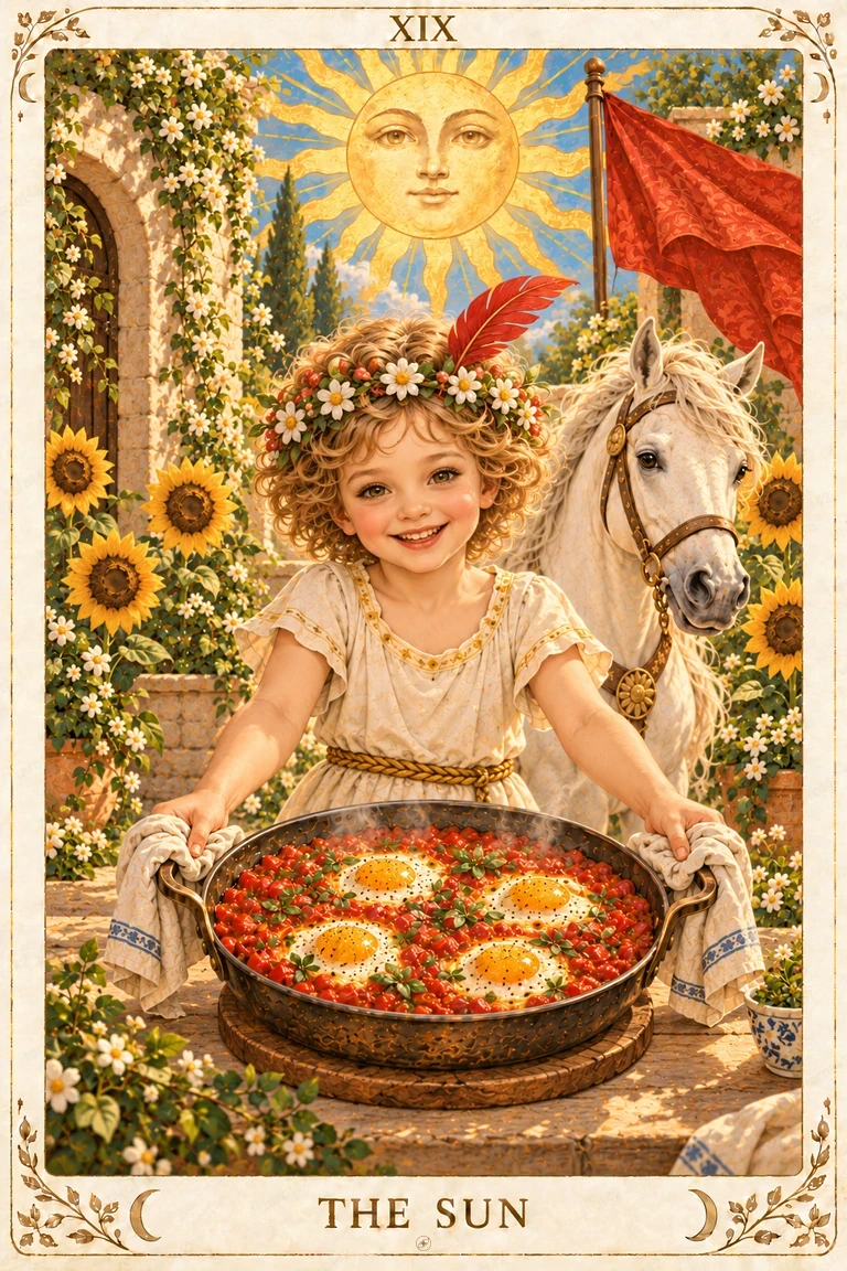 The Sun · Tarot42 Food Tarot illustration